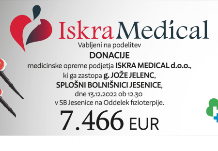 Prevzem donacije Iskra Medical
